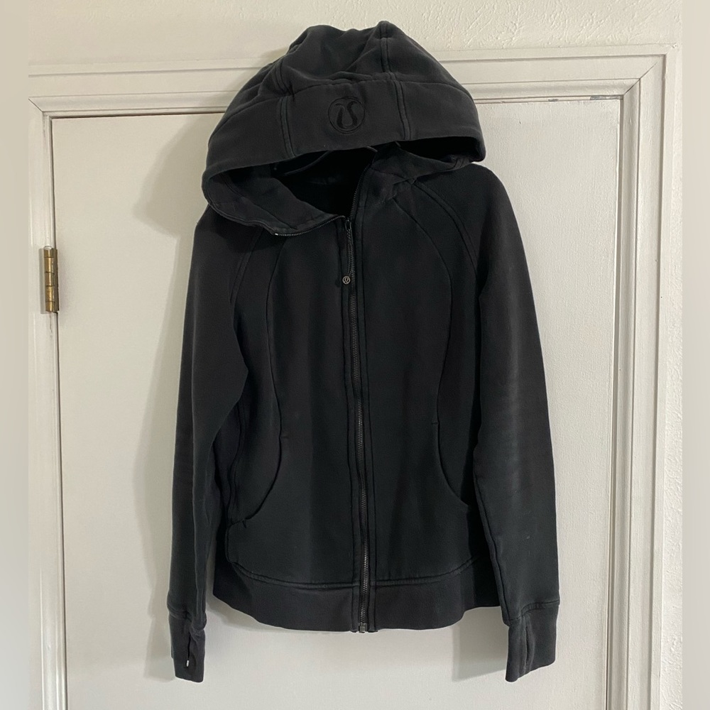 Black Lululemon Scuba Zip Hoodie Size 8